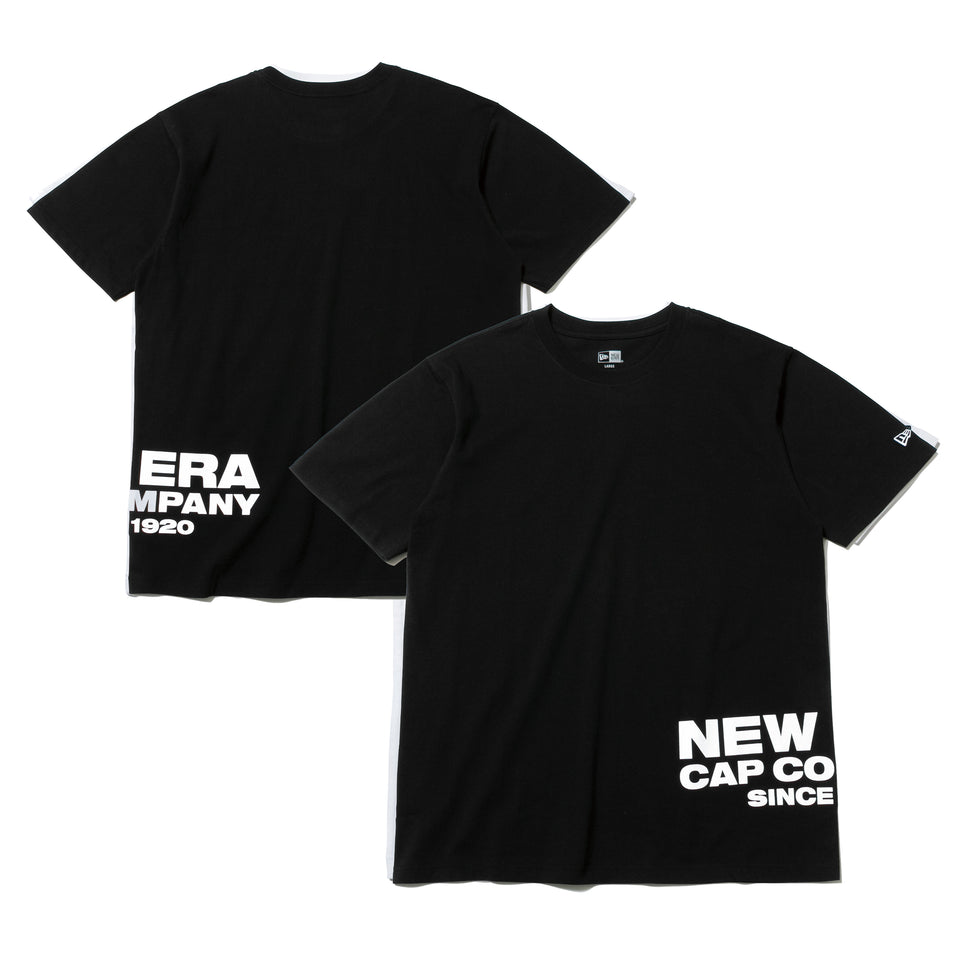 半袖 コットン Tシャツ New Era Cap Company Since 1920 サイドロゴ ブラック リラックスフィット