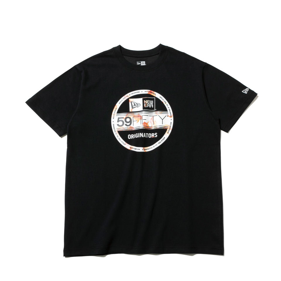 半袖 パフォーマンス　Tシャツ　ゴールドフィッシュ バイザーステッカー ブラック　×　ホワイト