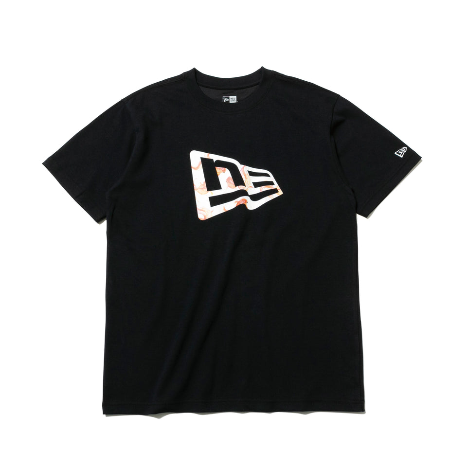 半袖 パフォーマンス　Tシャツ　ゴールドフィッシュ フラッグロゴ ブラック　×　ホワイト