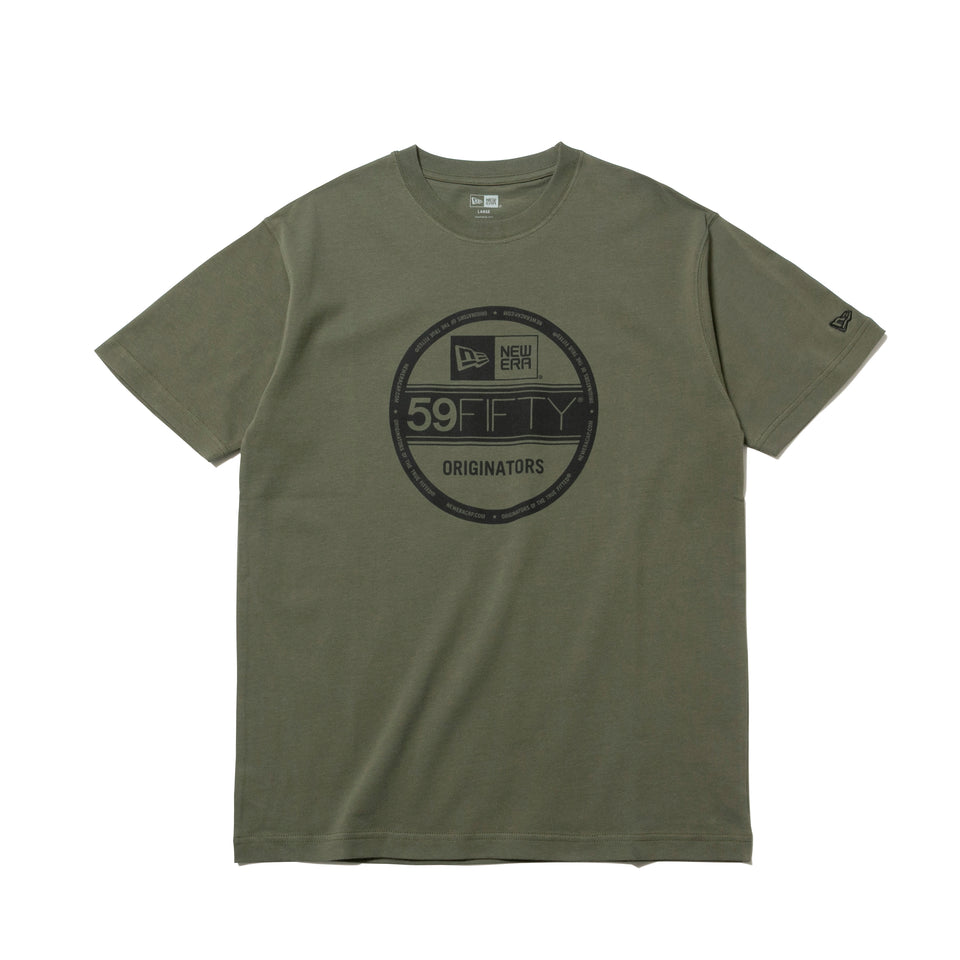 コットン Tシャツ バイザーステッカー オリーブ　×　ブラック レギュラーフィット