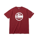 コットン Tシャツ バイザーステッカー バーガンディ　×　ホワイト レギュラーフィット