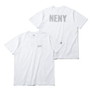 半袖　コットン Tシャツ リフレクター　NENY ロゴ　ホワイト　×　ブラック レギュラーフィット