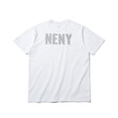 半袖　コットン Tシャツ リフレクター　NENY ロゴ　ホワイト　×　ブラック レギュラーフィット