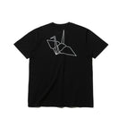 半袖　コットン Tシャツ 折り紙 NEW ERA 鶴　ロゴ　ブラック　×　ホワイト レギュラーフィット