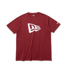 コットン Tシャツ フラッグロゴ バーガンディ　×　ホワイト レギュラーフィット