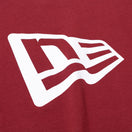 コットン Tシャツ フラッグロゴ バーガンディ　×　ホワイト レギュラーフィット
