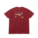 半袖 コットン Tシャツ バタフライズ バーガンディー レギュラーフィット