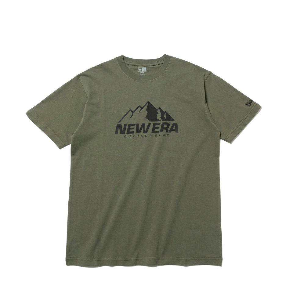 半袖 コットン Tシャツ ニューエラ アウトドア ギア オリーブ レギュラーフィット