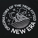 長袖 コットン Tシャツ ムーン&マウンテン ブラック【ニューエラ アウトドア】