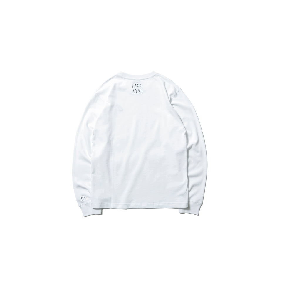 長袖 コットン Tシャツ AI TAKAHASHI 高橋愛 恐竜 1920 1986 ロゴ ホワイト