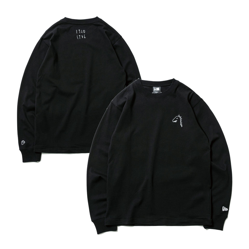 長袖 コットン Tシャツ AI TAKAHASHI 高橋愛 恐竜 1920 1986 ロゴ ブラック