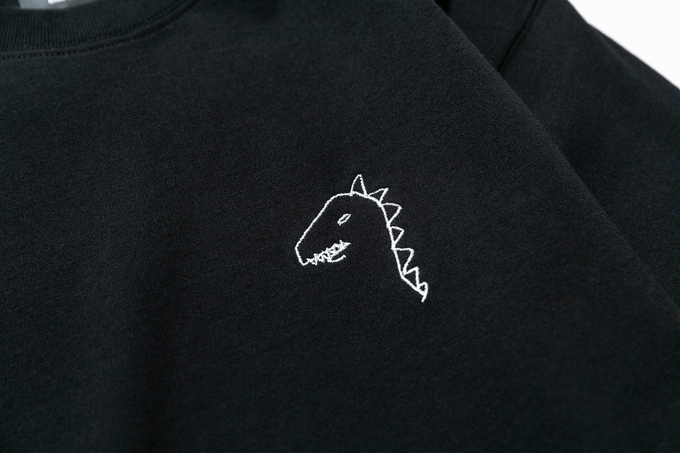 長袖 コットン Tシャツ AI TAKAHASHI 高橋愛 恐竜 1920 1986 ロゴ ブラック