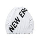 長袖 コットン Tシャツ ズームアップ ニューエラ  ホワイト × ブラック レギュラーフィット