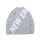 長袖 コットン Tシャツ ズームアップ ニューエラ  グレー × ホワイト レギュラーフィット