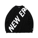 長袖 コットン Tシャツ ズームアップ ニューエラ  ブラック × ホワイト レギュラーフィット