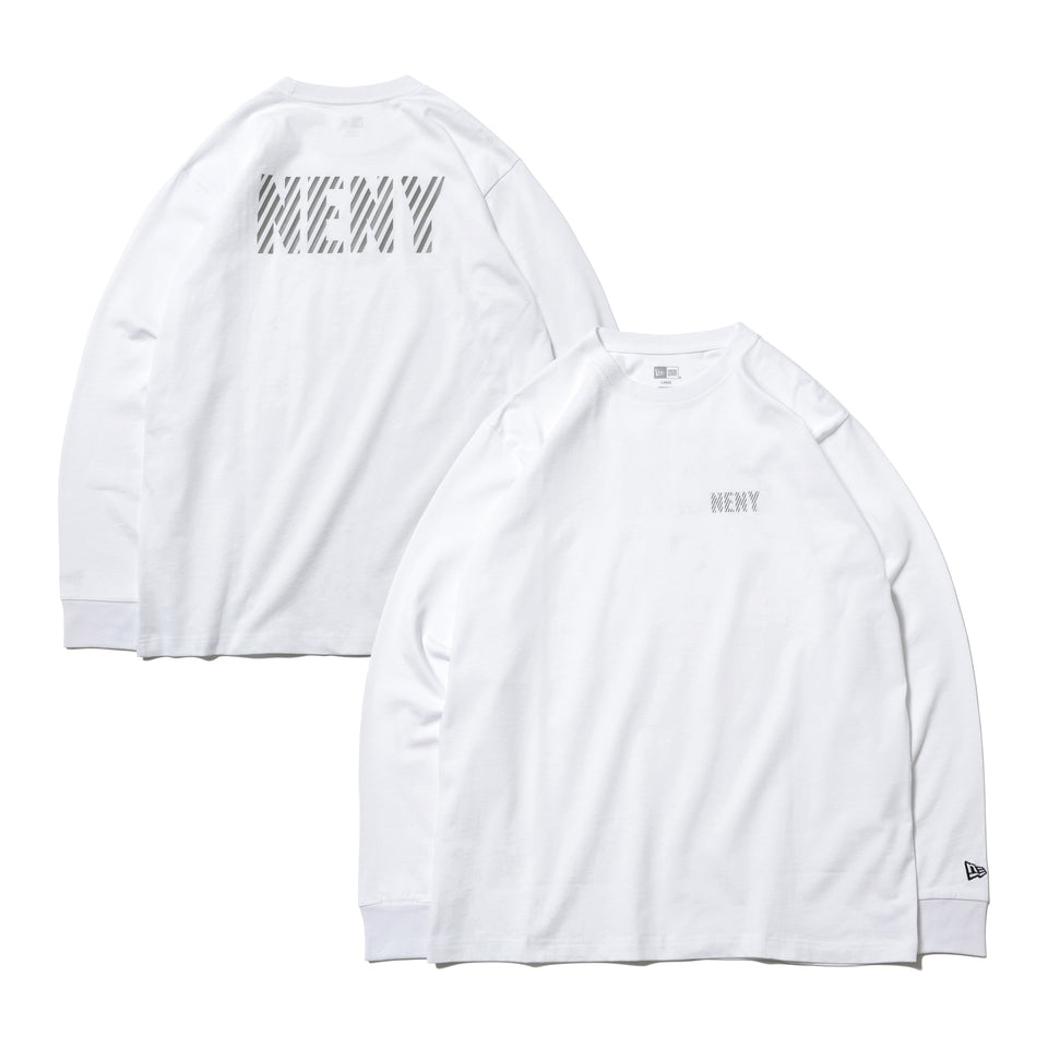 長袖 コットン Tシャツ リフレクター NENY ロゴ ホワイト