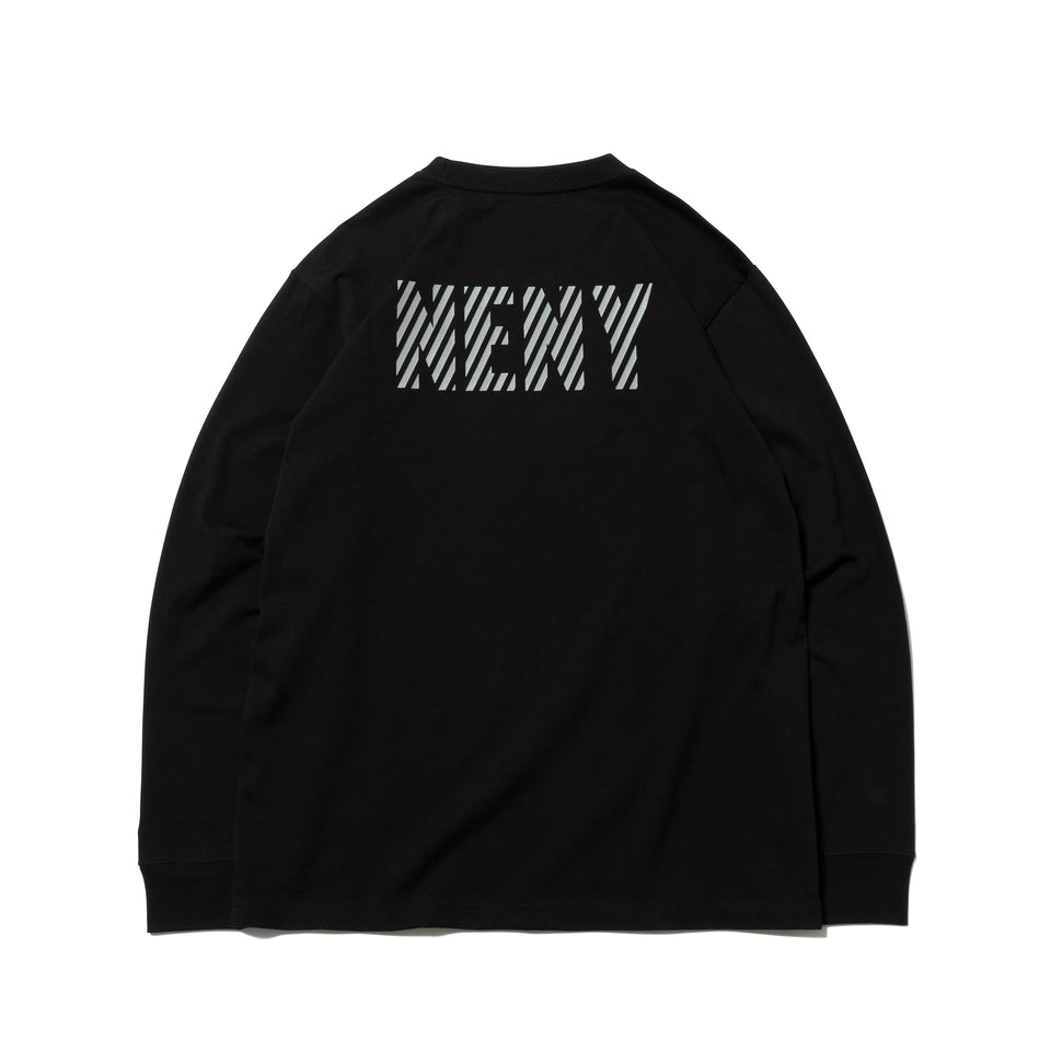 長袖 コットン Tシャツ リフレクター NENY ロゴ ブラック