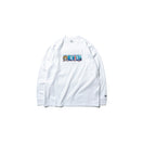 長袖 コットン Tシャツ ONE PIECE ワンピース タイトルロゴ ホワイト