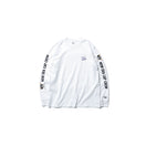 長袖 コットン Tシャツ ONE PIECE ワンピース 悪魔の実 フラッグロゴ NEW ERA CAP CREW ホワイト