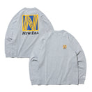 長袖 コットン Tシャツ ニューエラ ロゴシリーズ NEW ERA グレー