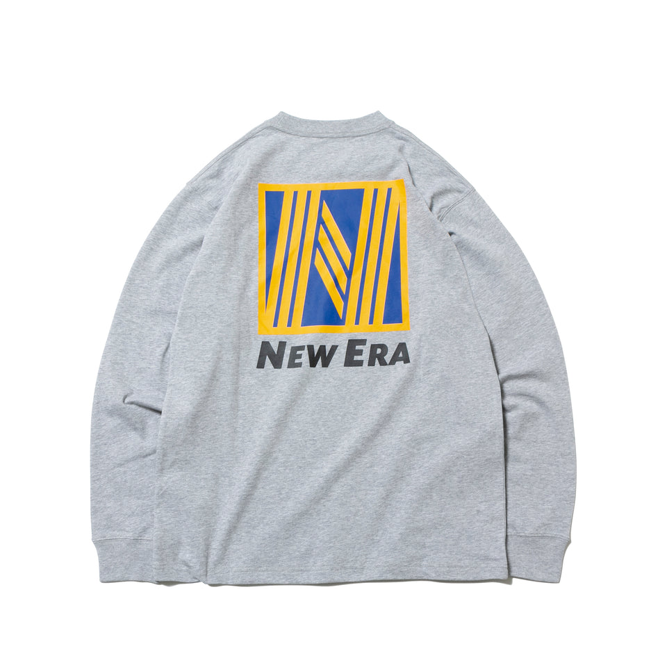 長袖 コットン Tシャツ ニューエラ ロゴシリーズ NEW ERA グレー