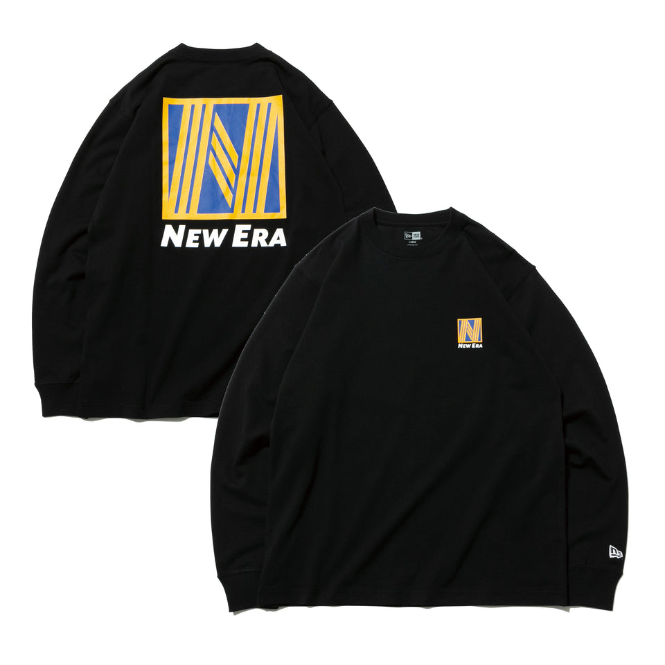 長袖 コットン Tシャツ ニューエラ ロゴシリーズ NEW ERA ブラック