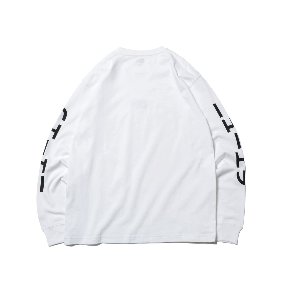 長袖 コットン Tシャツ カタカナ ニューエラ ボックスロゴ ホワイト