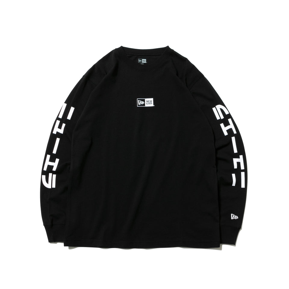 長袖 コットン Tシャツ カタカナ ニューエラ ボックスロゴ ブラック