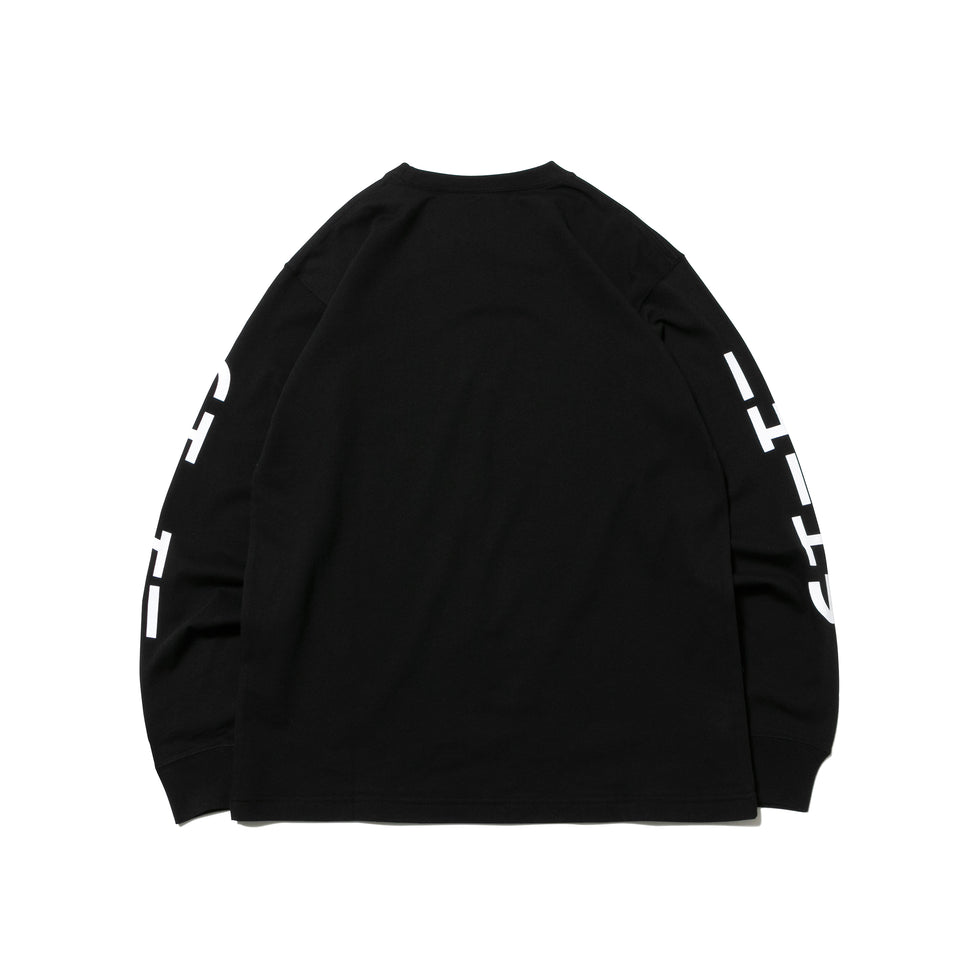 長袖 コットン Tシャツ カタカナ ニューエラ ボックスロゴ ブラック