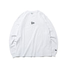 長袖 コットン Tシャツ ミニフラッグロゴ ホワイト