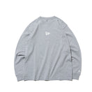 長袖 コットン Tシャツ ミニフラッグロゴ グレー