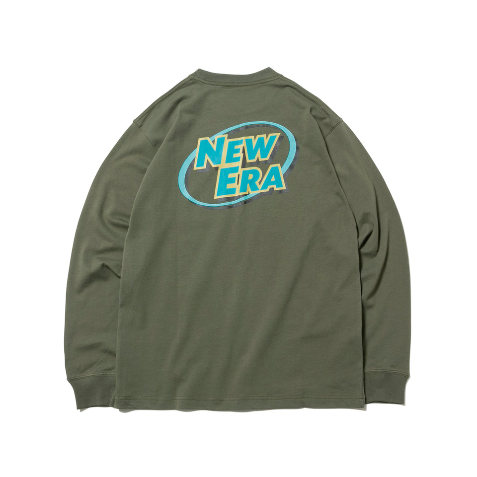 長袖 コットン Tシャツ ニューエラ ロゴシリーズ NEW ERA オリーブ