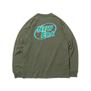 長袖 コットン Tシャツ ニューエラ ロゴシリーズ NEW ERA オリーブ