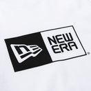 長袖 コットン Tシャツ ボックスロゴ ホワイト × ブラック レギュラーフィット