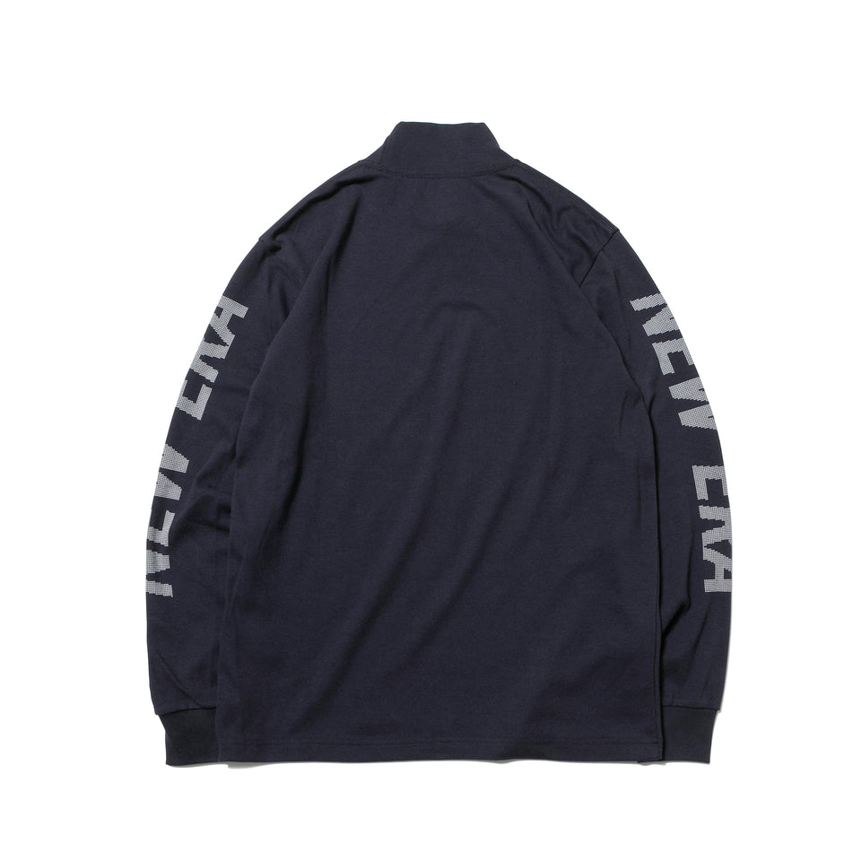 【ゴルフ】 長袖 パフォーマンス Tシャツ ハイカラーネック NEW ERA ピンフラッグロゴ ネイビー