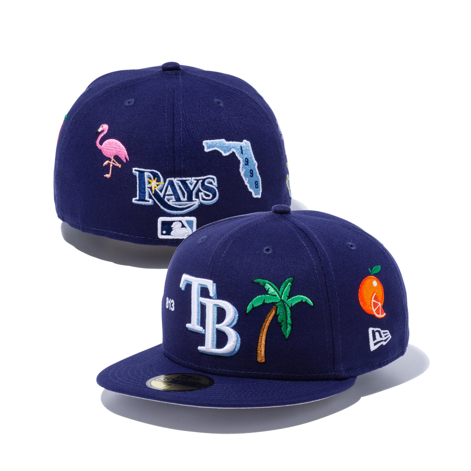 59FIFTY LOCAL タンパベイ・レイズ マルチ アートワーク ネイビー
