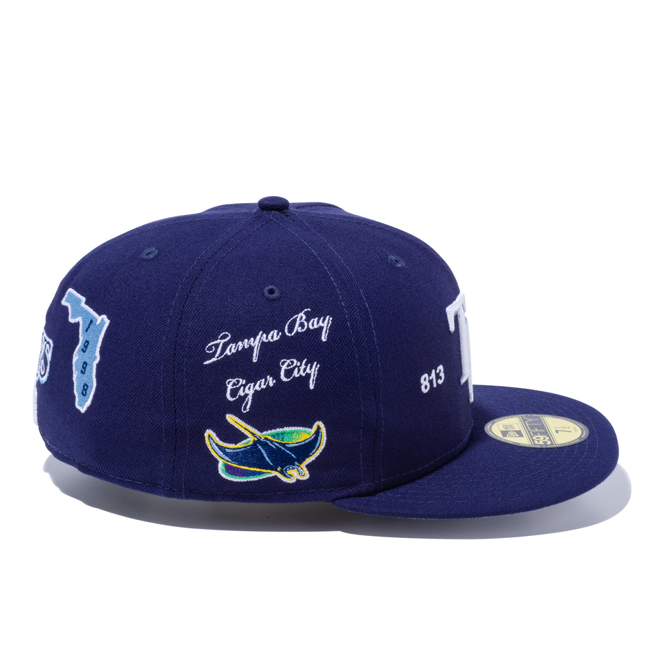 59FIFTY LOCAL タンパベイ・レイズ マルチ アートワーク ネイビー