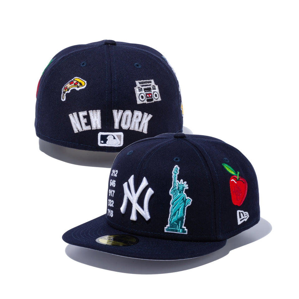 59FIFTY LOCAL ニューヨーク・ヤンキース マルチ アートワーク ネイビー