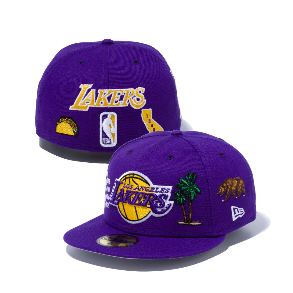59FIFTY LOCAL ロサンゼルス・レイカーズ マルチ アートワーク パープル