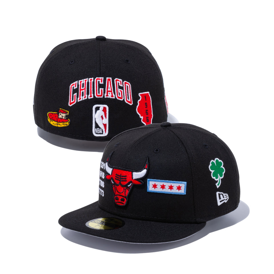59FIFTY LOCAL シカゴ・ブルズ マルチ アートワーク ブラック