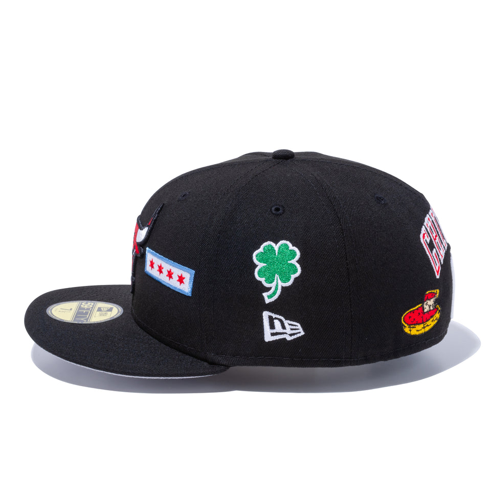 59FIFTY LOCAL シカゴ・ブルズ マルチ アートワーク ブラック