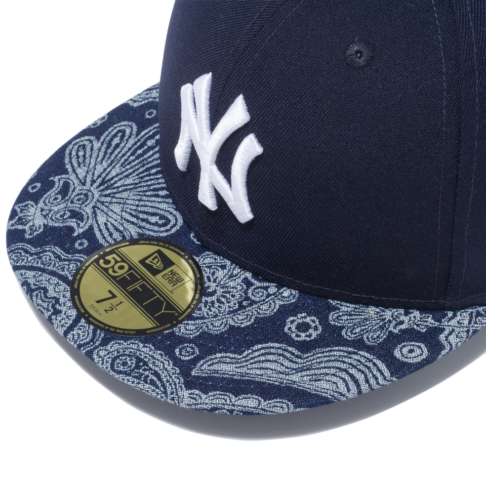 【ストア限定】 59FIFTY デニムペイズリー ニューヨーク・ヤンキース ネイビー