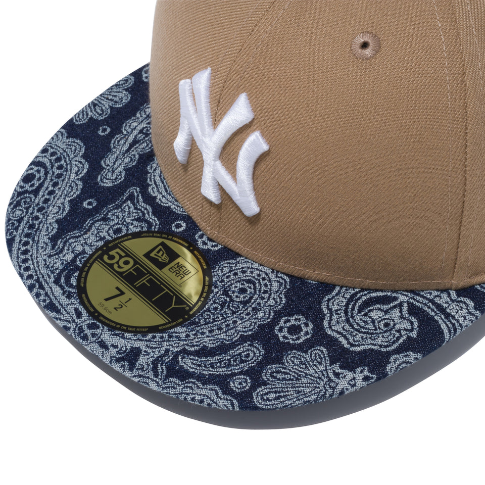 【ストア限定】 59FIFTY デニムペイズリー ニューヨーク・ヤンキース カーキ