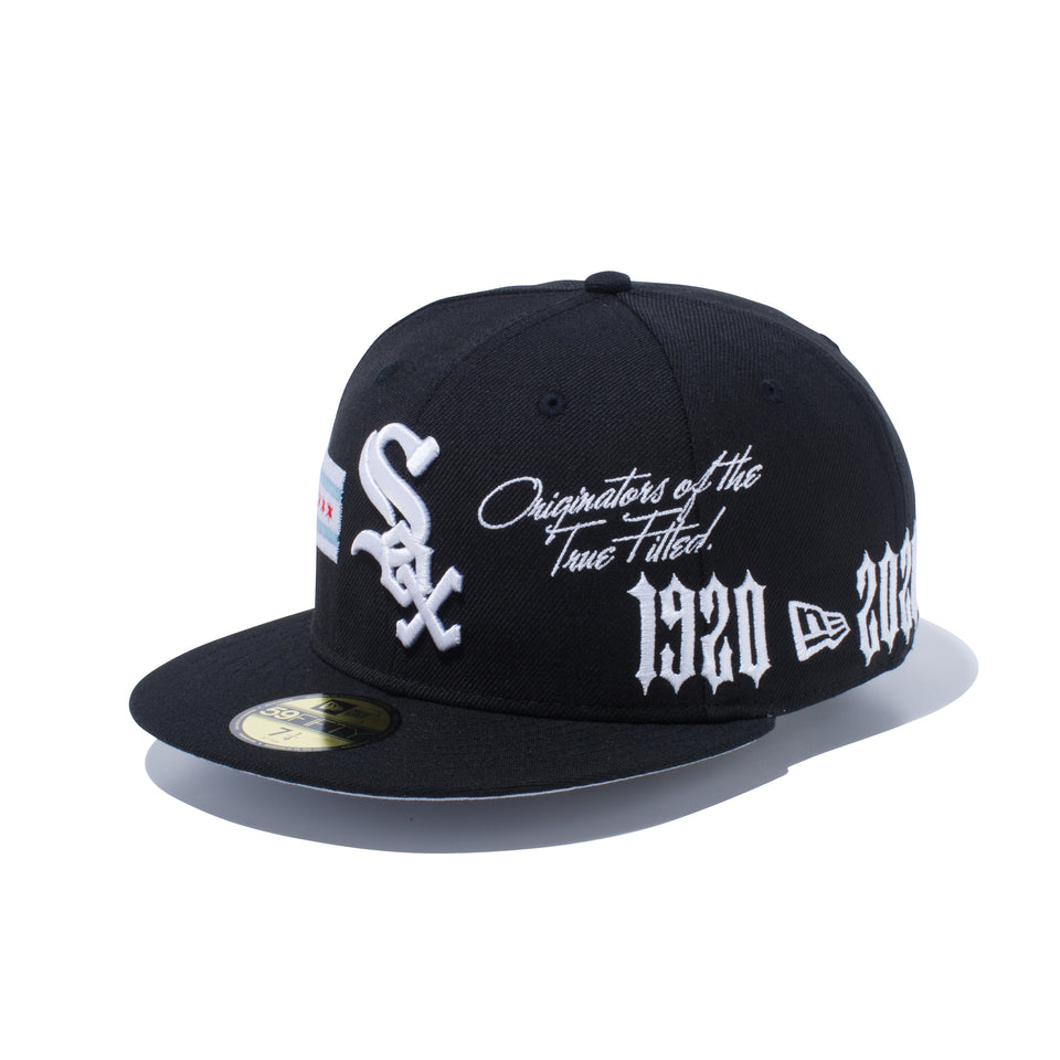 【ストア限定】59FIFTY New Era 1920-2020 シカゴ・ホワイトソックス ブラック グレーアンダーバイザー