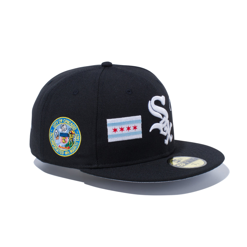 【ストア限定】59FIFTY New Era 1920-2020 シカゴ・ホワイトソックス ブラック グレーアンダーバイザー