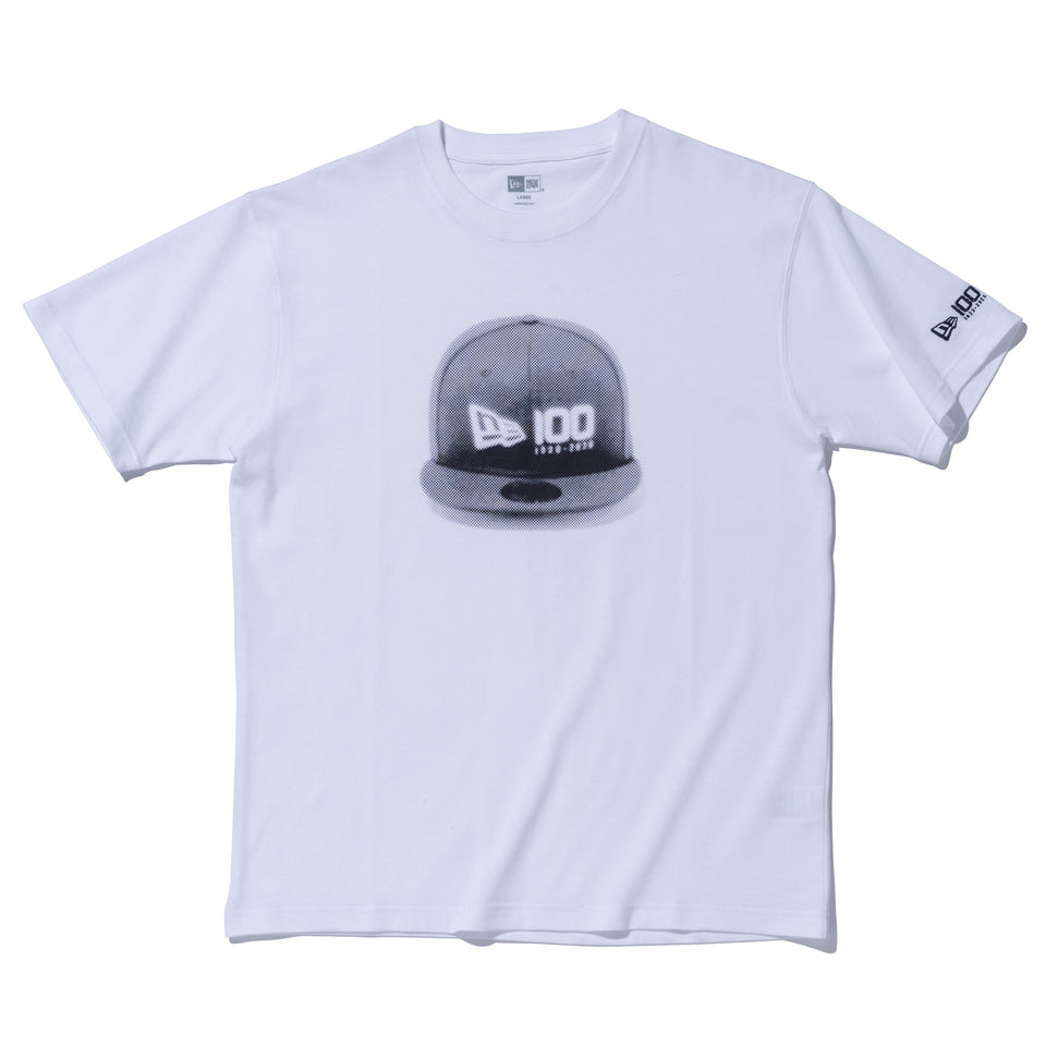 【ストア限定】半袖 コットンTシャツ ニューエラ 100周年ロゴ キャップ ホワイト レギュラーフィット