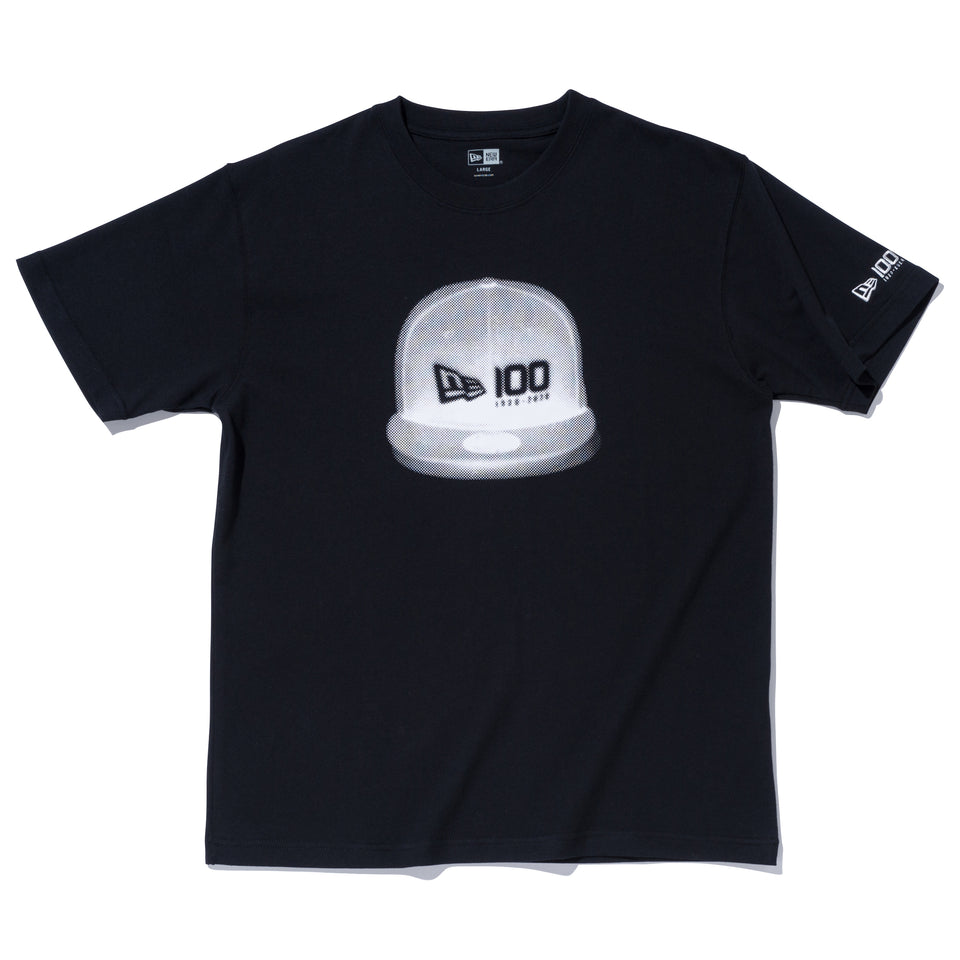 【ストア限定】半袖 コットンTシャツ ニューエラ 100周年ロゴ キャップ ブラック レギュラーフィット