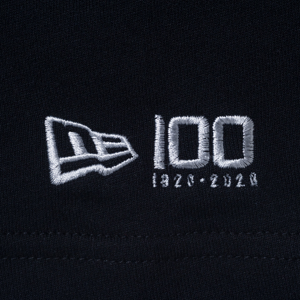 【ストア限定】半袖 コットンTシャツ ニューエラ 100周年ロゴ キャップ ブラック レギュラーフィット