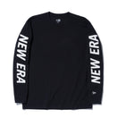 長袖 コットン Tシャツ ニューエラ ブラック × ホワイト レギュラーフィット