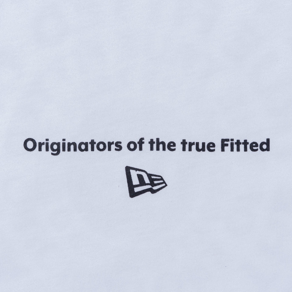 長袖 コットン Tシャツ Originators of the True Fitted サークル ホワイト × ブラック レギュラーフィット